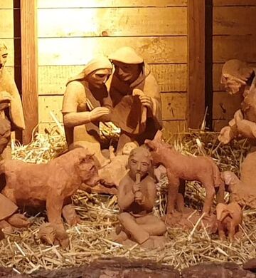 Die Krippe in Sankt Familia 2022. Foto: Birgitta Schwansee